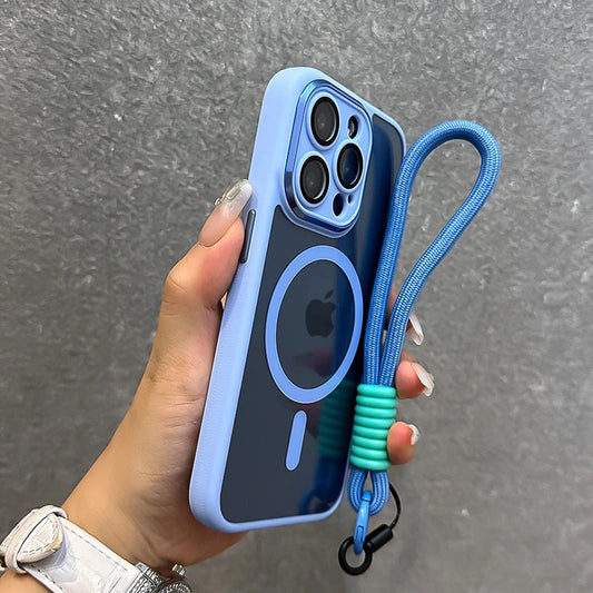 Wrist strap magnetic clear shockproof case - product image