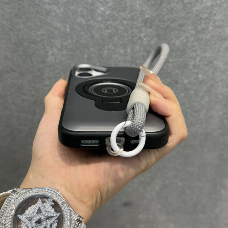 Wrist strap magnetic stand holder heavy duty bumper case - product image