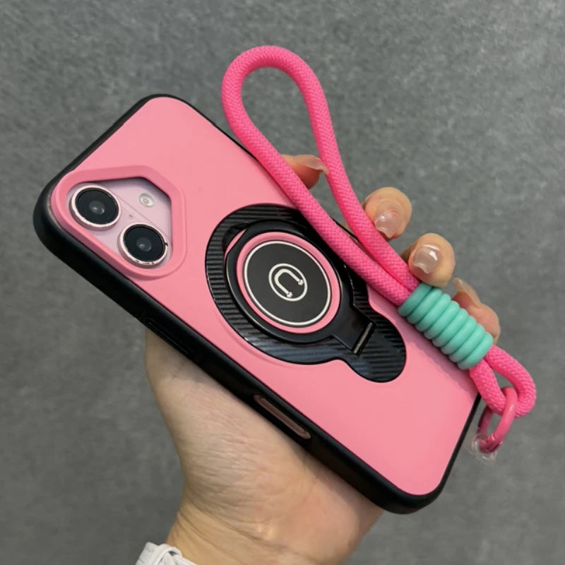 Wrist strap magnetic stand holder heavy duty bumper case - product image