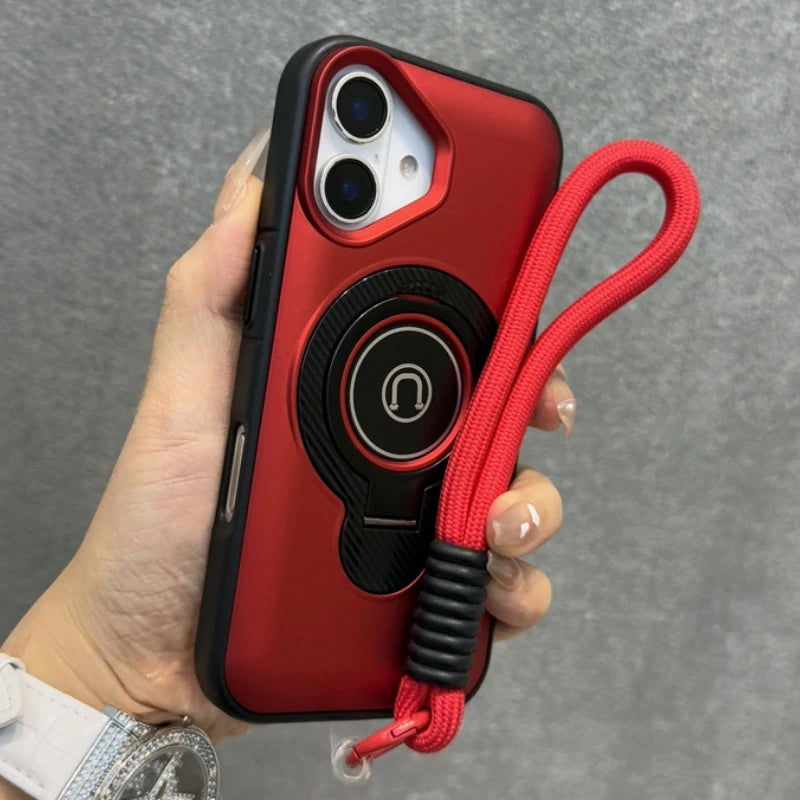 Wrist strap magnetic stand holder heavy duty bumper case - product image