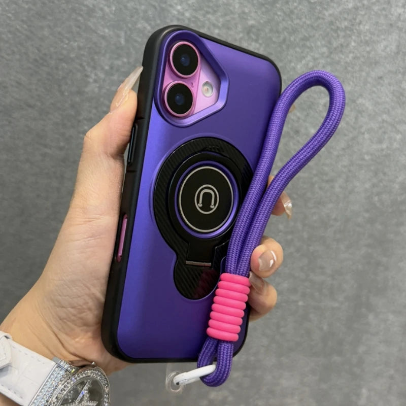 Wrist strap magnetic stand holder heavy duty bumper case - product image