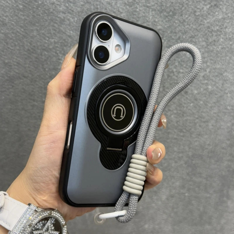 Wrist strap magnetic stand holder heavy duty bumper case - product image
